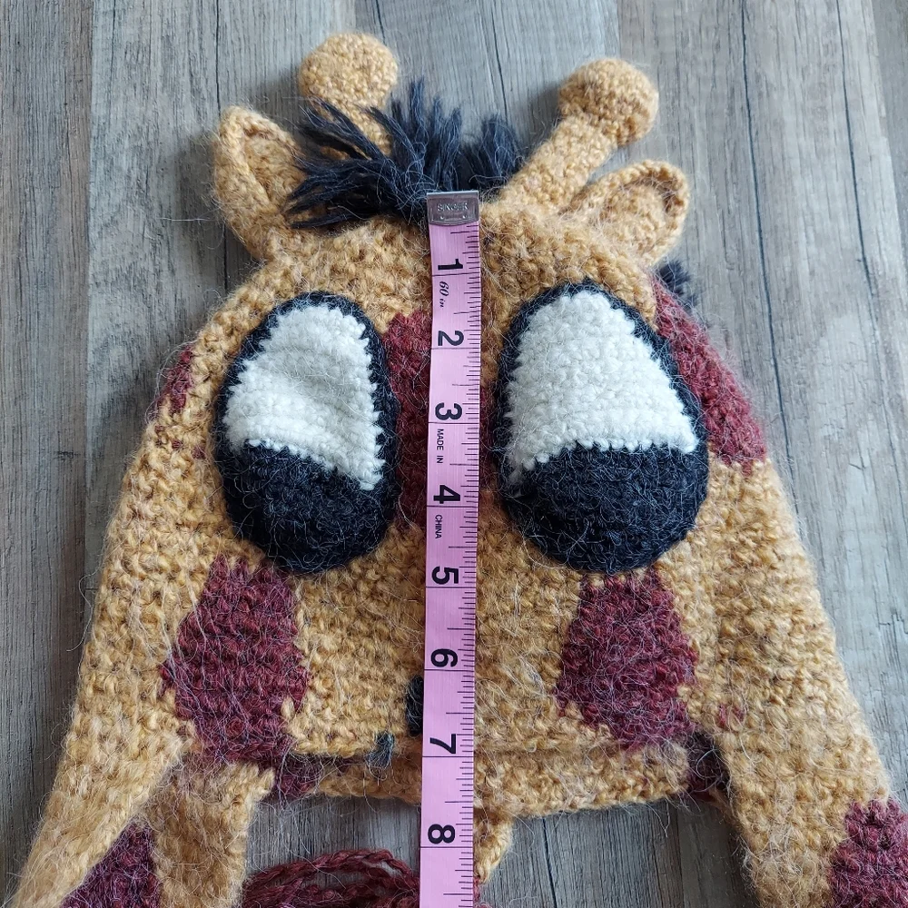 Kids Winter Hat & Mittens Knit Giraffe Peruvian Trading Co Bianca Ivan